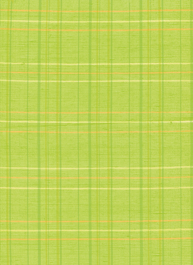 黄緑色の格子の布テクスチャ素材